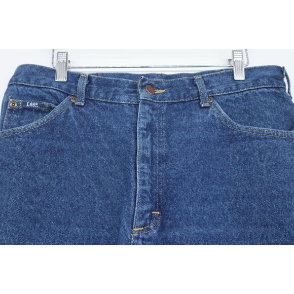 Lee High-Waisted Vintage Blue Denim Jeans With Classic Fit & Straight Leg Sz 35 - Picture 6 of 9
